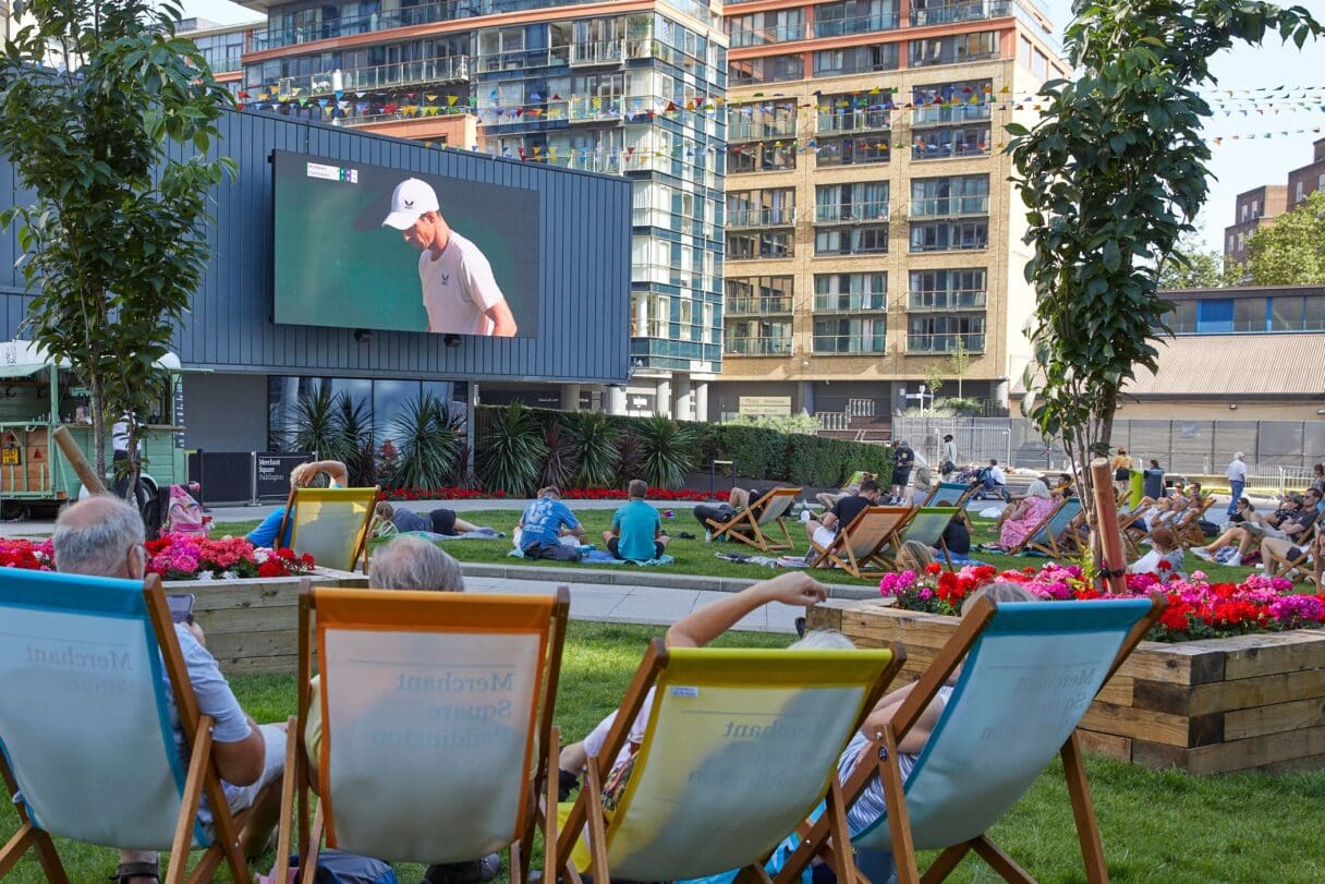 Wimbledon screenings at Merchant Square, Paddington