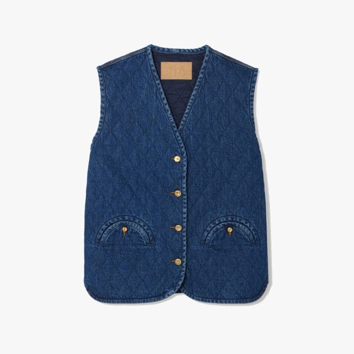BLAZÉ Milano Suffolk quilted denim vest