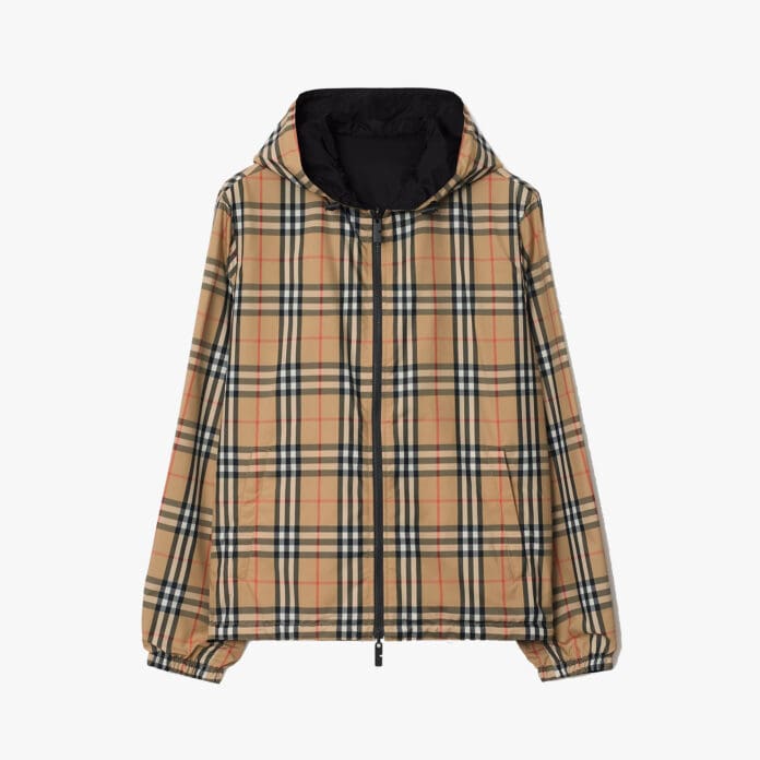 BURBERRY Reversible Check hooded jacket