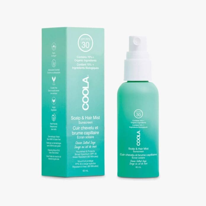 Coola Suncare Scalp & Hair SPF30 sunscreen mist