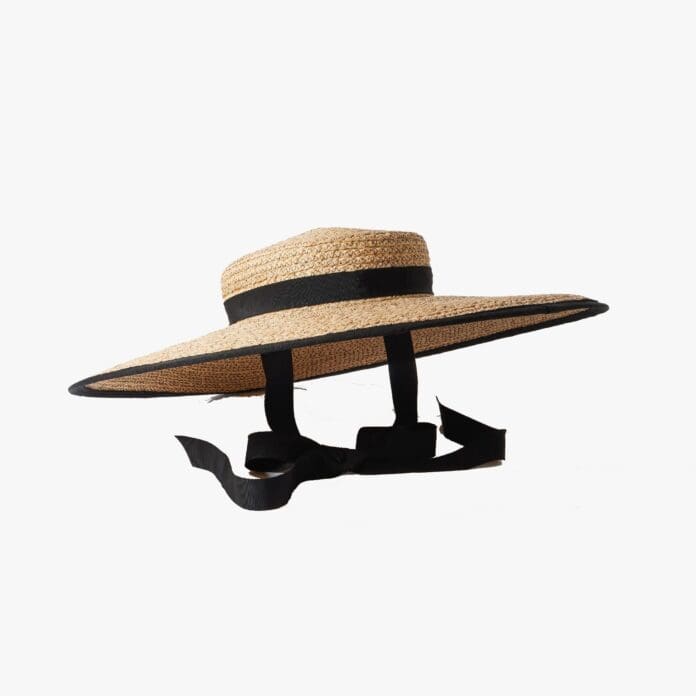 Gigi Burris Claiborne grosgrain-trimmed straw sunhat