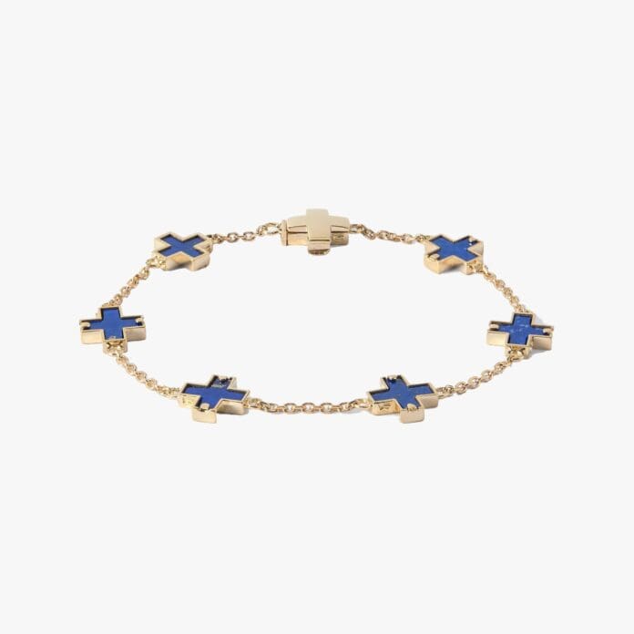 Luis Morais 14-Karat Gold Lapis Lazuli Bracelet