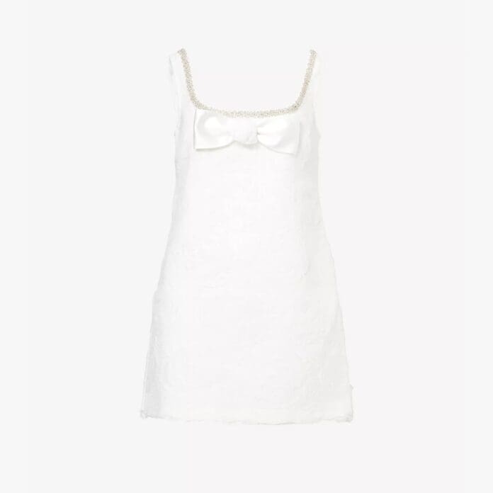 Self-Portrait Bow mini dress