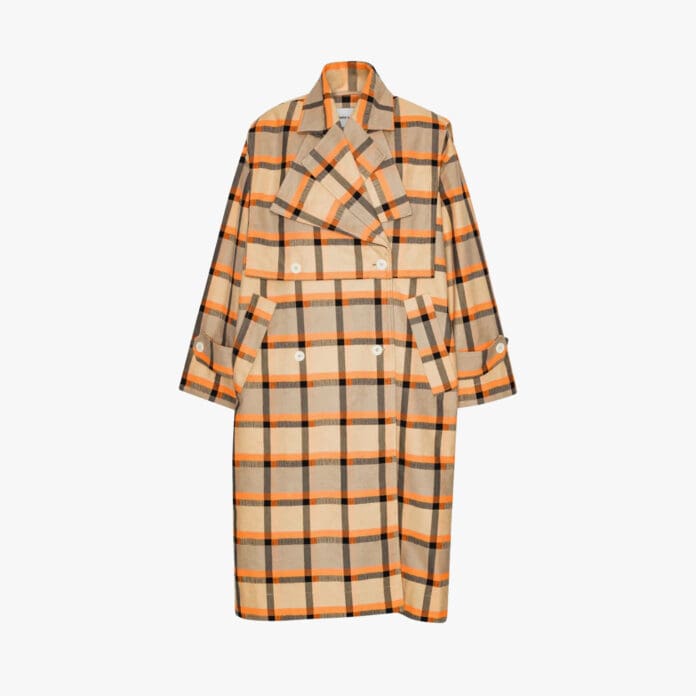 Henrik Vibskov checked trench coat