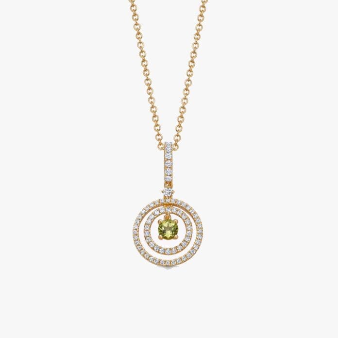 Kiki McDonough peridot and diamond pendant