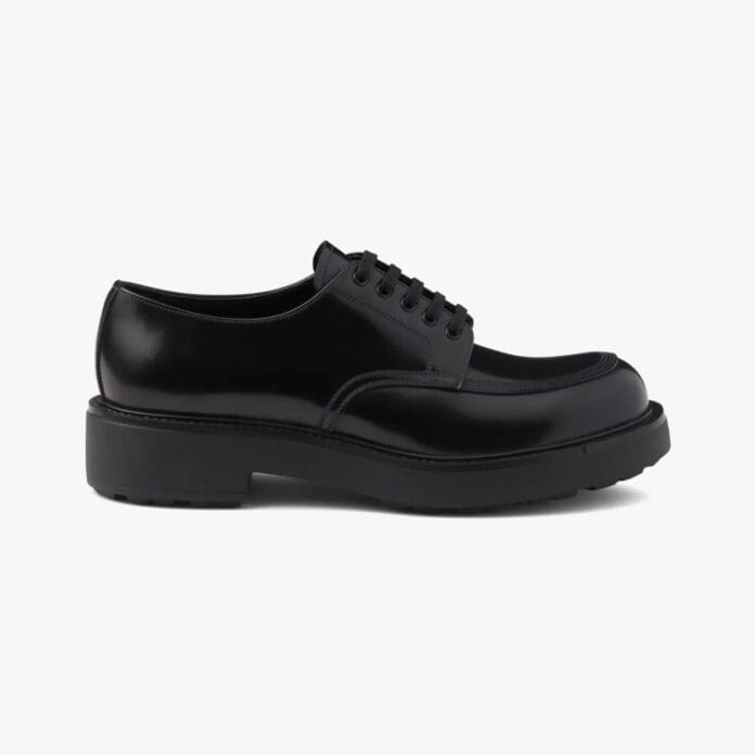 Prada brushed leather Derby shoes