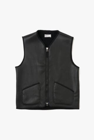 Black Not Shearling Military Liner Gilet