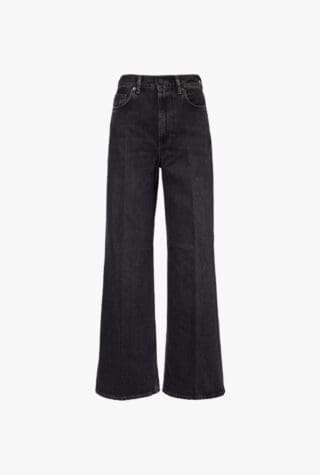 Flared-leg high-rise jeans
