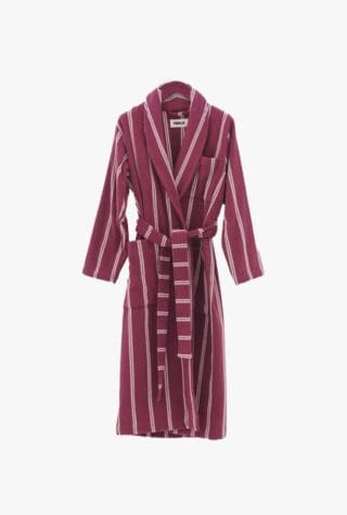 Terry striped bathrobe