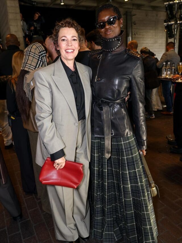 olivia colman and dina asher-smith burberry ss25