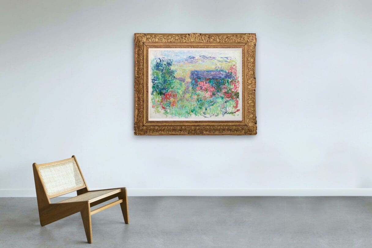 Maison à travers les roses by Monet