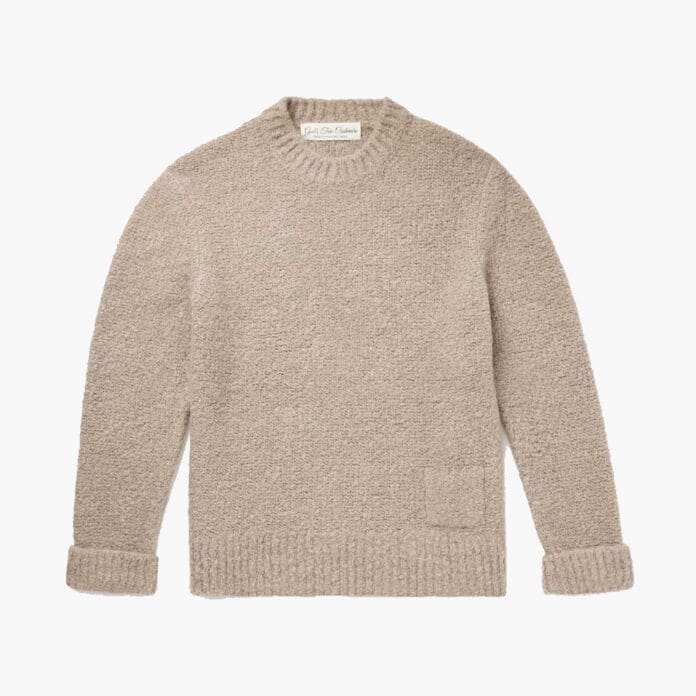 God's True Cashmere Cloud Embellished Bouclé men's jumpers
