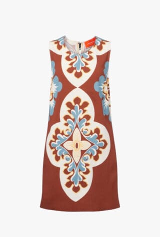 La DoubleJ Printed satin shift dress