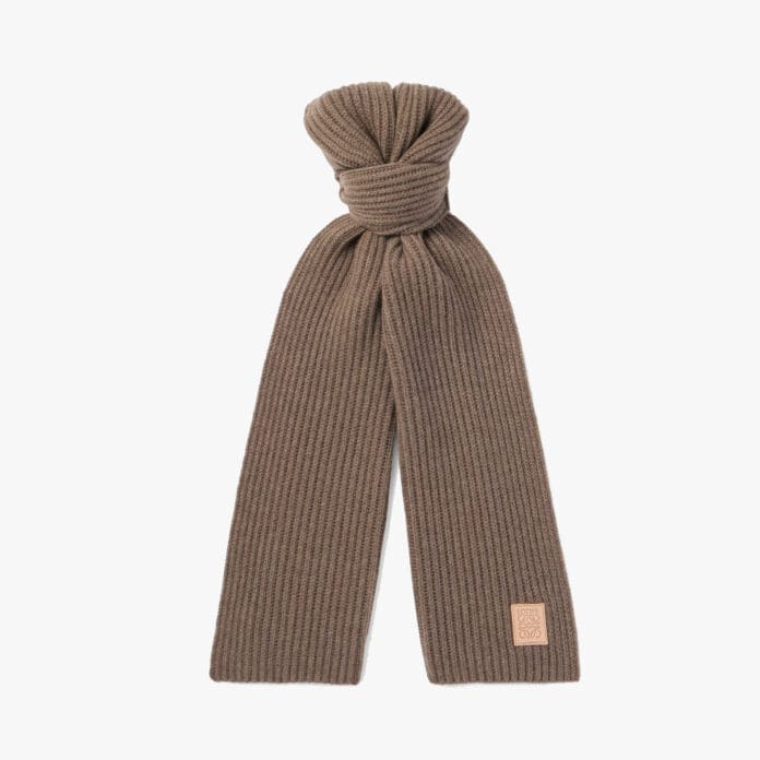 Loewe ribbed cashmere scarf