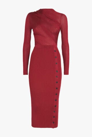 Self-Portrait button-detail Midi Dress