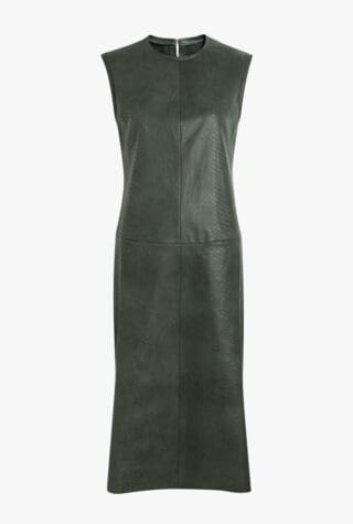 Stouls Caro python-effect stretch-leather midi dress