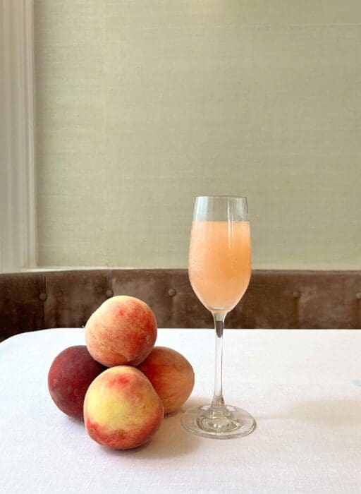 peach and rosemary fizz spring