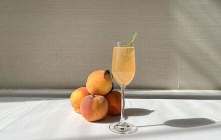 peach and rosemary fizz spring