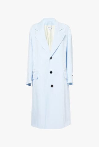 Bottega Veneta twill notch-lapels woven coat