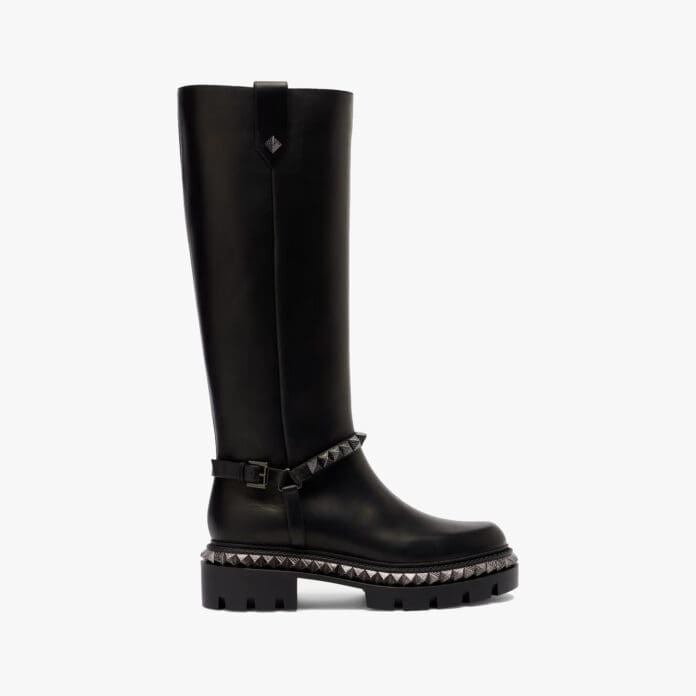 Christian Louboutin Marinetta studded leather knee-high boots