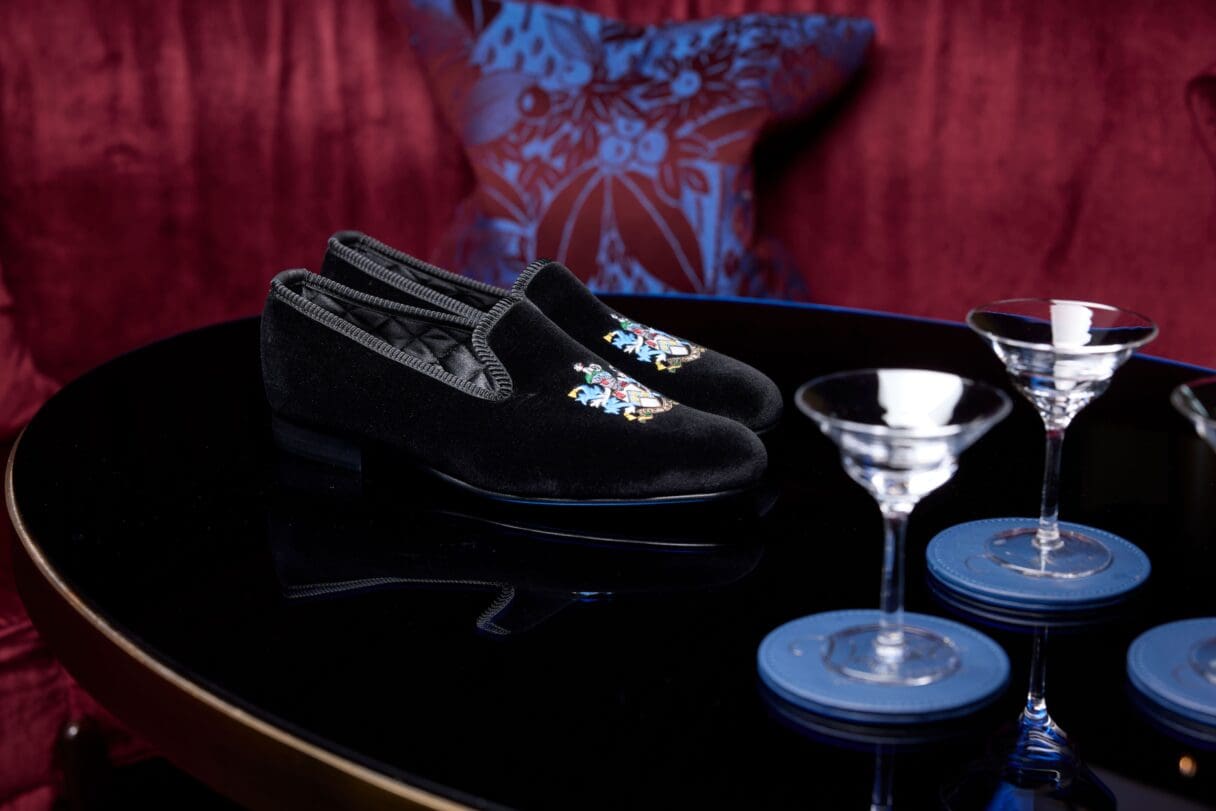 Crockett & Jones Albert velvet slipper