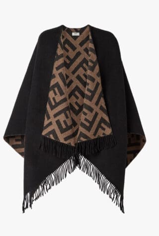 Fendi FF logo reversible cape