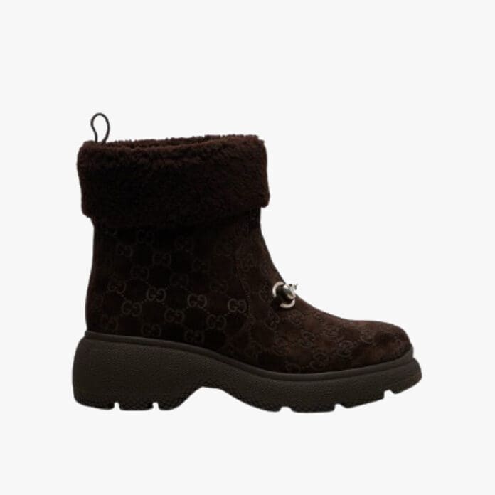 Gucci Yaga GG suede ankle boots