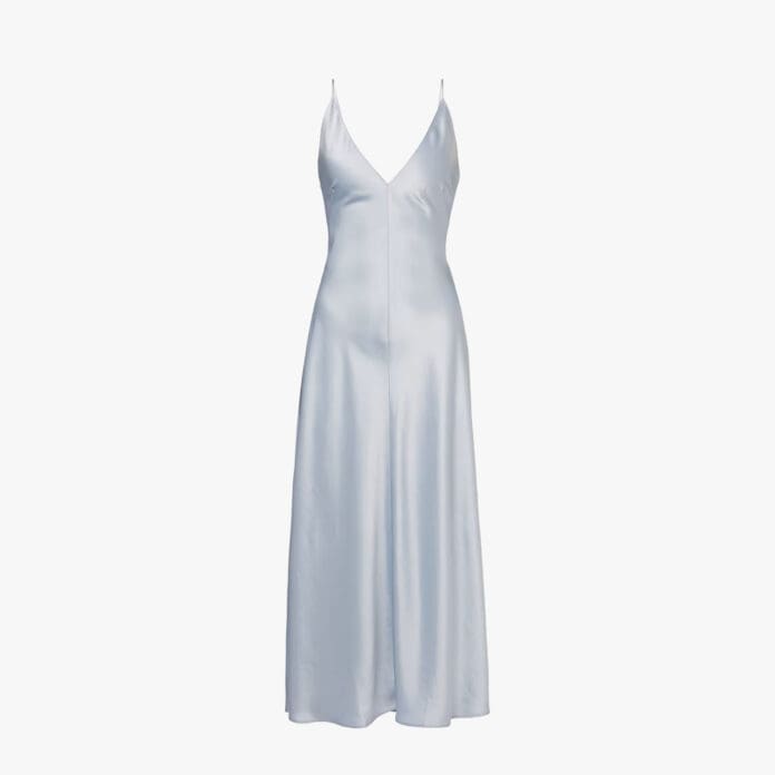 Leset Barb satin slip dress