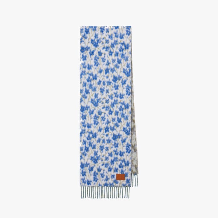 Loewe Floral wool-blend scarf