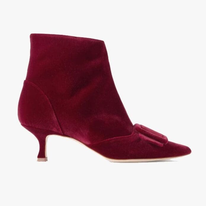 Manolo Blahnik Baylow 50 Buckled Ankle Boots