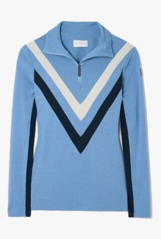 We Norwegians Voss striped merino wool-blend piqué ski top