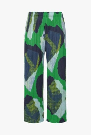 pleats please meteorite trousers