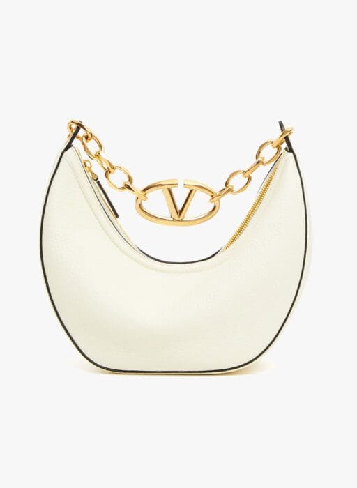 valentino v logo moon bag