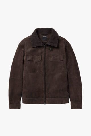 Zegna shearling trucker jacket
