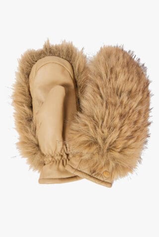 Goldbergh Hill faux fur-trimmed leather ski mittens