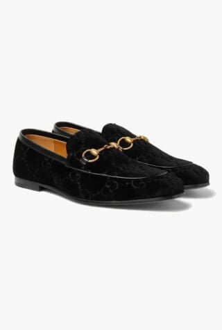 Gucci Jordaan Horsebit velvet loafers