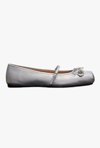 Gucci Horsebit metallic leather ballet flats