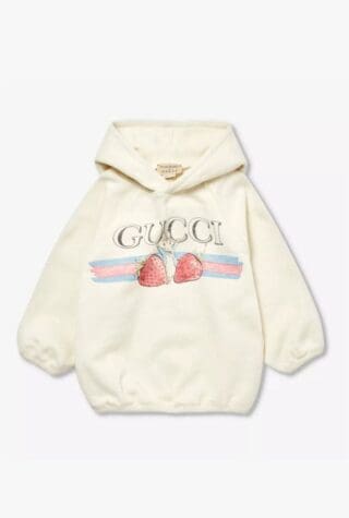 Gucci Strawberry logo-print cotton-jersey hoody seldfridges christmas gifts