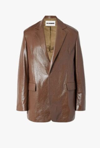 Jil Sander glossed leather blazer