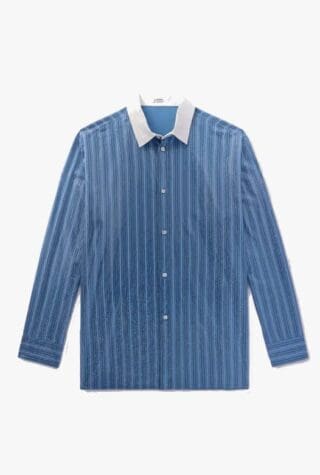 Loewe crystal-embellished cotton-poplin shirt