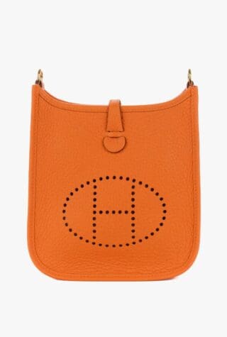 Mini Evelyne orange H Clemence Gold bag