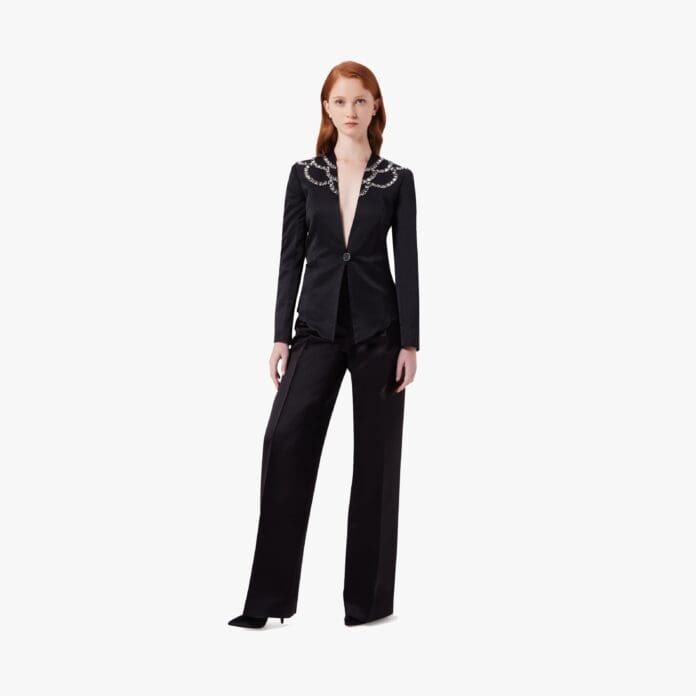 Magnolia Suit in Bejewelled Black