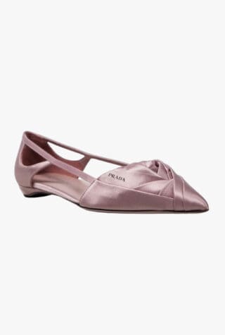Prada Cutout satin ballet flats