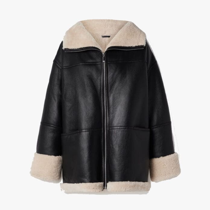 TOTEME Two-tone shearling jacket