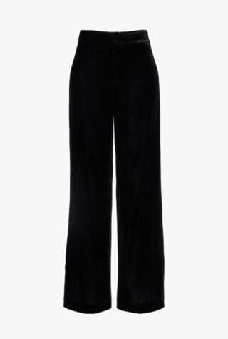 Veronica Beard Alex high-rise velvet wide-leg pants