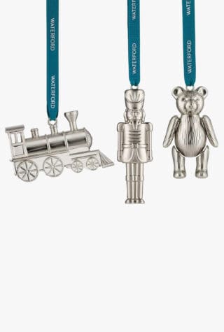 Waterford set of three Christmas ornaments