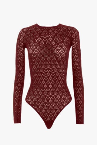 Wolford net-pattern long-sleeve bodysuit