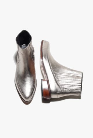 Malfada Cordelia Silver Ankle Boots