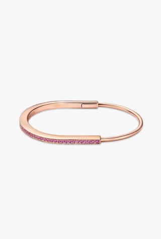 Tiffany & Co. Lock sapphire and 18ct rose gold bangle