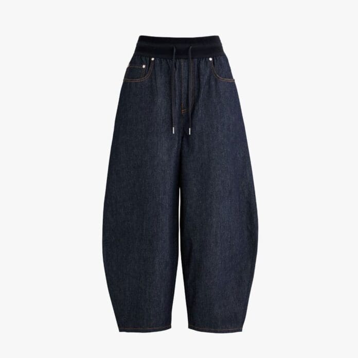 Helmut Lang Cocoon cropped barrel-leg jeans